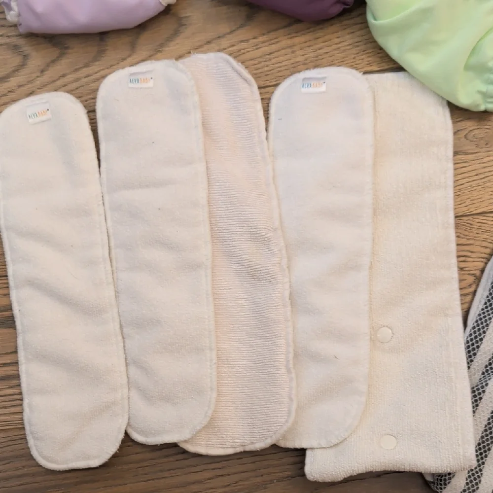 Cloth Diaper Bundle Covers And Inserts And Pouch — Multi-Color Set